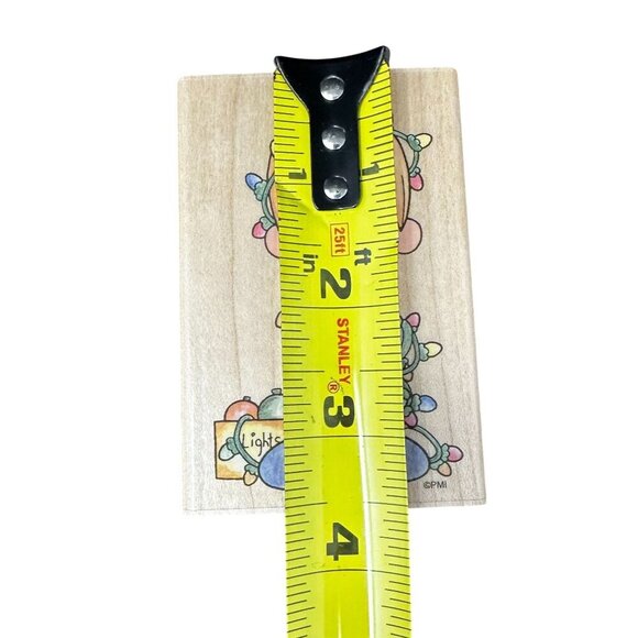 Precious Moments Delightful Christmas Rubber Stamp 1995 Stampendous Wood Block - Picture 6 of 9